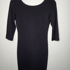 Artizia Babaton Sz 6 Low Back Sheath Dress Round Neck Zip Scuba-Like Fab…